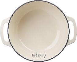 Compact 4.3-Quart Enameled Dutch Oven with Lid Perfect for Sauces & Sides