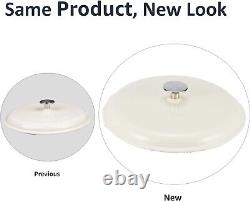 Compact 4.3-Quart Enameled Dutch Oven with Lid Perfect for Sauces & Sides