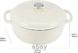 Compact 4.3-Quart Enameled Dutch Oven with Lid Perfect for Sauces & Sides