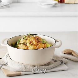 Compact 4.3-Quart Enameled Dutch Oven with Lid Perfect for Sauces & Sides