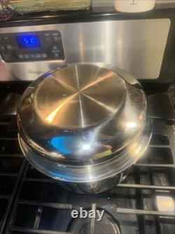 Cordon Bleu 6.5 Qt Stockpot 7-Ply Surgical T304 Stainless Dutch Oven Fry Pan Lid