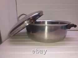 Cordon Bleu 7 Qt Pressure Bonded Stainless Stockpot Dutch Oven Fry Saute Pan Lid