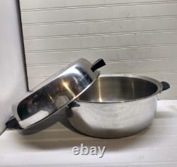 Cordon Bleu 7 Qt Stockpot Pressure Bonded Stainless Steel Dutch Oven Dome Lid