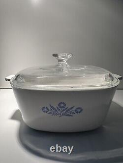 Corning Ware A-5 Vintage 5 Quart Square White Casserole Dutch Oven With Lid 1959