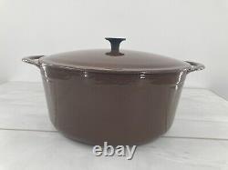 Cousances 22 Brown Cast Iron Enamel Dutch Oven Lid Pan Cookware France Handles