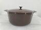 Cousances 22 Brown Cast Iron Enamel Dutch Oven Lid Pan Cookware France Handles