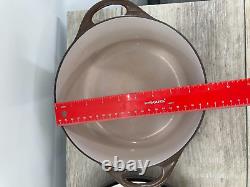 Cousances 22 Brown Cast Iron Enamel Dutch Oven Lid Pan Cookware France Handles