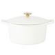Crockpot Artisan 7 Quart Round Enameled Cast Iron Dutch Oven With Lid In Linen