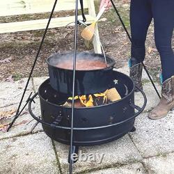 Cuisiland 20QT Cast Iron Dutch Oven with Lip Lid & Bail Handle Extra Large