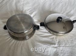 Cutco 6 Qt Stockpot Dutch Oven & Skillet with Lid 5-Ply Stainless Aluminum Core