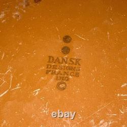 Dansk IHQ Designs France Enamel Cast Iron Dutch Oven Stock Pot Brown Lid 8 Qt