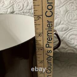 Dansk IHQ Designs France Enamel Cast Iron Dutch Oven Stock Pot Brown Lid 8 Qt