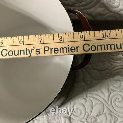 Dansk IHQ Designs France Enamel Cast Iron Dutch Oven Stock Pot Brown Lid 8 Qt