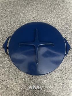 Dansk IHQ France Kobenstyle Blue Enamel Dutch Oven 12 8QT Vintage Rare