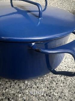 Dansk IHQ France Kobenstyle Blue Enamel Dutch Oven 12 8QT Vintage Rare