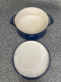 Dansk IHQ France Kobenstyle Blue Enamel Dutch Oven 12 8QT Vintage Rare