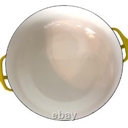 Dansk Kobenstyle IHQ France Yellow Enamel Dutch Oven 8 qt 12 inch Vintage
