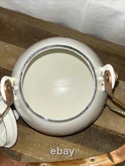 Descoware Autumn Leaves Dutch Oven Enamel Cast Iron Tea Pot 2 Skillets +3 Lids