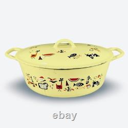 Descoware Robert Markley Citron Yellow Enamel Dutch Oven Cast Iron with Lid