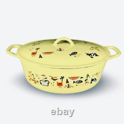 Descoware Robert Markley Citron Yellow Enamel Dutch Oven Cast Iron with Lid