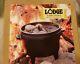 Discontinued Lodge #6 Cast Iron Camp Dutch Oven 1 Quart 3 Leg Kettle + Lid Box