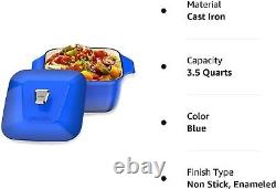 Dutch Oven, 3.5 Quart Enameled Cast Iron Dutch Oven Pot with Lid for Braising