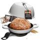 Dutch Oven 6 Quart 10 Inch Enameled Cast Iron Bread Baking White Krustic Round