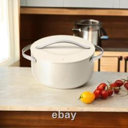 Dutch Oven Pot with Lid (6.5 Qt, 10.5) Non-Stick Ceramic Coating Free from