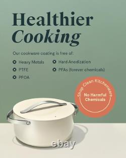 Dutch Oven Pot with Lid (6.5 Qt, 10.5) Non-Stick Ceramic Coating Free from