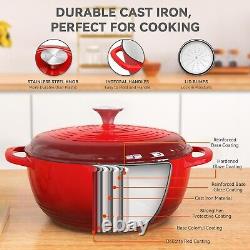 Dutch Oven Pot with Lid, Enameled Cast Iron Dutch Oven 6 Quart, Cast Iron Pot
