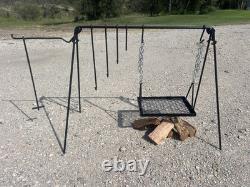 Dutch oven cookset, Open fire cooking, Cowboy cooking, Campfire grill, Asado