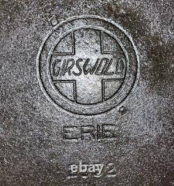 (ERROR) Misspelled GRISWOLD Erie Slant Logo Cast Iron No. 9 Dutch Oven Lid 2552