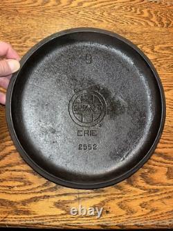 (ERROR) Misspelled GRISWOLD Erie Slant Logo Cast Iron No. 9 Dutch Oven Lid 2552