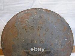 Early Cast Iron Griswold No. 9 Lg Block Logo Dutch Oven Lid 2552 Pot Pan Roaster