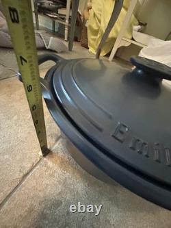 Emile Henry 7.5 Qt. Dutch Oven with lid reg. $335 nwob matte dark navy rare