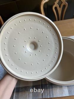 Emile Henry 7.5 Quart Sublime Dutch Oven In Creme with Lid Made In France New