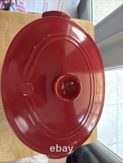 Emile Henry Ceramic Oval Dutch Oven Burgundy 6.3 Qt