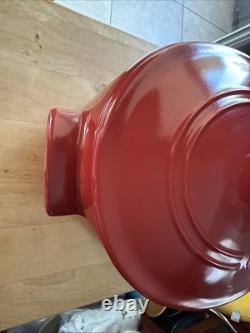 Emile Henry Ceramic Oval Dutch Oven Burgundy 6.3 Qt