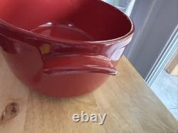 Emile Henry Ceramic Oval Dutch Oven Burgundy 6.3 Qt