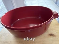 Emile Henry Ceramic Oval Dutch Oven Burgundy 6.3 Qt