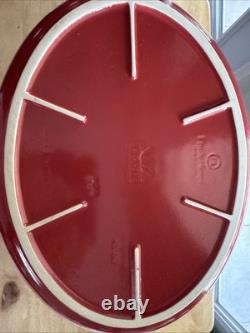 Emile Henry Ceramic Oval Dutch Oven Burgundy 6.3 Qt