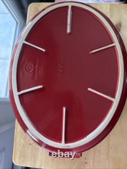 Emile Henry Ceramic Oval Dutch Oven Burgundy 6.3 Qt