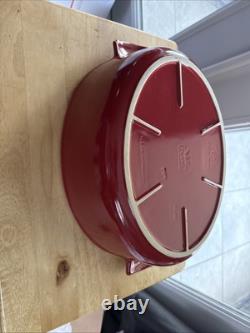 Emile Henry Ceramic Oval Dutch Oven Burgundy 6.3 Qt
