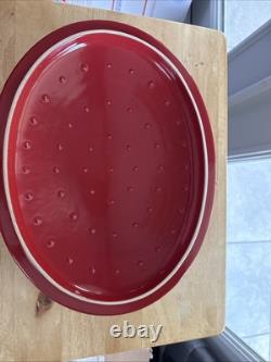 Emile Henry Ceramic Oval Dutch Oven Burgundy 6.3 Qt