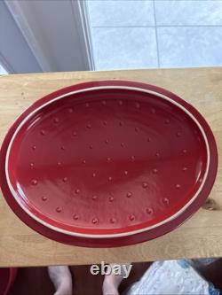 Emile Henry Ceramic Oval Dutch Oven Burgundy 6.3 Qt