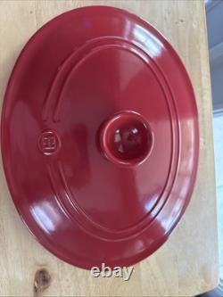 Emile Henry Ceramic Oval Dutch Oven Burgundy 6.3 Qt