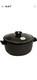 Emile Henry Cocotte Flame Round Stewpot Dutch Oven, 4.2 Quart Black