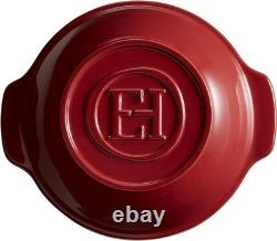Emile Henry Made in France Bread Pot Round Ceramic Baking Dutch Oven withLid, NEW