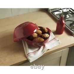 Emile Henry Made in France Bread Pot Round Ceramic Baking Dutch Oven withLid, NEW