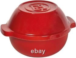 Emile Henry Made in France Bread Pot Round Ceramic Baking Dutch Oven withLid, NEW